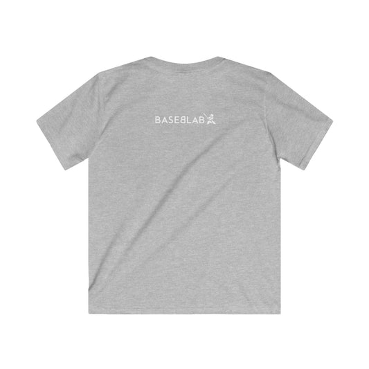 Kids Pitcher Tee — BASE𐤡LAB Logo Tee (Light Gray)